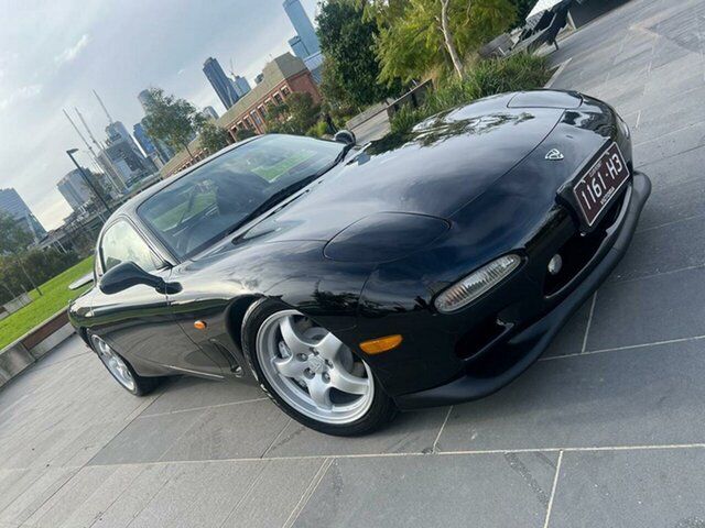 Used Mazda RX7 FD1034 South Melbourne, 1997 Mazda RX7 FD1034 Black 5 Speed Manual Coupe