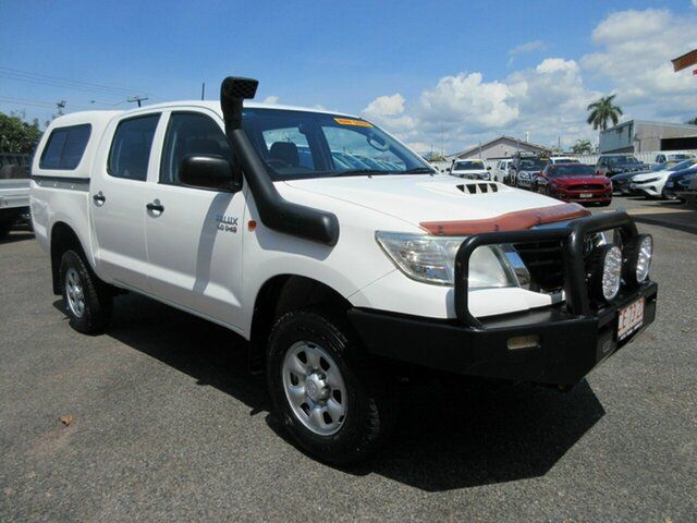 Used Toyota Hilux KUN26R MY12 SR Double Cab Winnellie, 2013 Toyota Hilux KUN26R MY12 SR Double Cab White 5 Speed Manual Utility