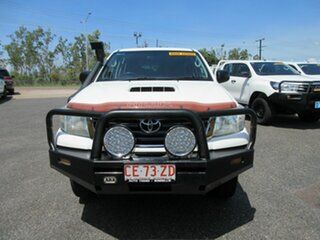 2013 Toyota Hilux KUN26R MY12 SR Double Cab White 5 Speed Manual Utility