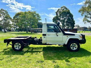 2010 Toyota Landcruiser VDJ79R 09 Upgrade GXL (4x4) White 5 Speed Manual Cab Chassis