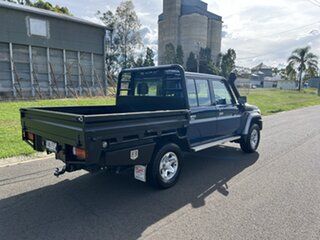 2022 Toyota Landcruiser VDJ79R GXL Double Cab Midnight Blue 5 Speed Manual Cab Chassis.