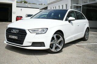 2016 Audi A3 8V MY16 S/Back 1.4 TFSI Attraction CoD White 7 Speed Auto Direct Shift Hatchback
