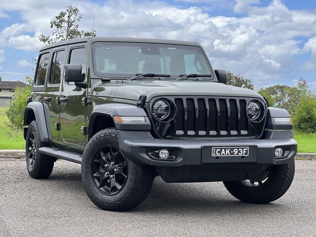 Used Jeep Wrangler JL MY22 Unlimited Night Eagle Liverpool, 2022 Jeep Wrangler JL MY22 Unlimited Night Eagle Green 8 Speed Automatic Hardtop