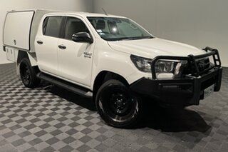 2020 Toyota Hilux GUN126R SR Double Cab White 6 speed Automatic Cab Chassis.