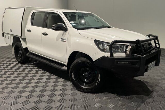 Used Toyota Hilux GUN126R SR Double Cab Acacia Ridge, 2020 Toyota Hilux GUN126R SR Double Cab White 6 speed Automatic Cab Chassis
