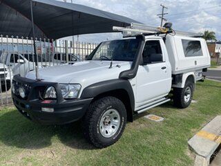 2012 Nissan Patrol MY11 Upgrade DX (4x4) White 5 Speed Manual Leaf Cab Chassis.