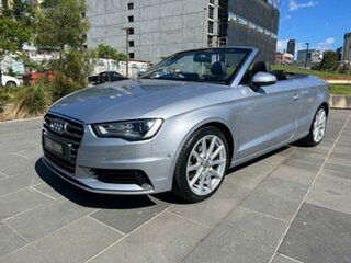2015 Audi A3 8V MY15 Attraction S Tronic Silver 7 Speed Sports Automatic Dual Clutch Cabriolet.
