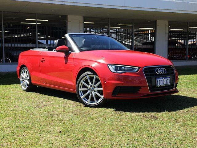 Used Audi A3 8V MY15 Attraction S Tronic Victoria Park, 2015 Audi A3 8V MY15 Attraction S Tronic Red 7 Speed Sports Automatic Dual Clutch Cabriolet