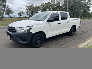 2021 Toyota Hilux TGN121R Workmate Double Cab 4x2 Glacier White 5 Speed Manual Utility