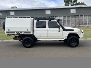 2018 Toyota Landcruiser VDJ79R GXL (4x4) French Vanilla 5 Speed Manual Double Cab Chassis.