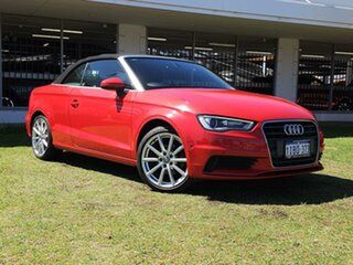 2015 Audi A3 8V MY15 Attraction S Tronic Red 7 Speed Sports Automatic Dual Clutch Cabriolet.
