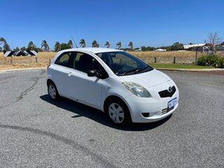 2007 Toyota Yaris NCP90R YR White 4 Speed Automatic Hatchback.