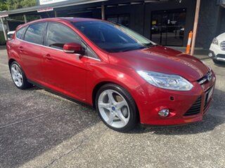 2012 Ford Focus LW MkII Titanium PwrShift Red 6 Speed Sports Automatic Dual Clutch Hatchback.