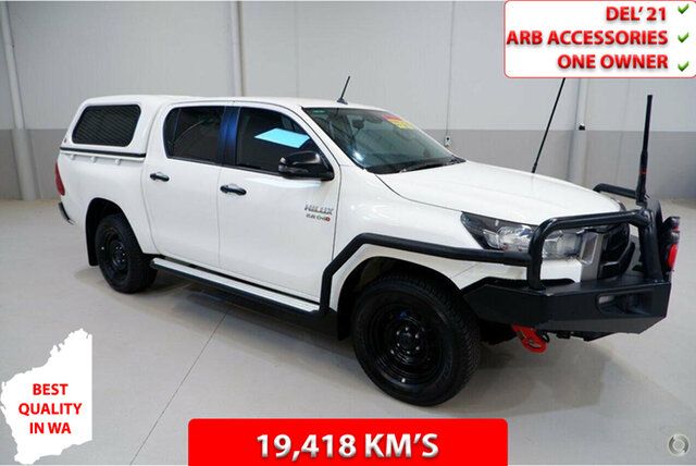 Used Toyota Hilux GUN126R SR Double Cab Kenwick, 2020 Toyota Hilux GUN126R SR Double Cab White 6 Speed Sports Automatic Utility