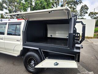 2022 Toyota Landcruiser VDJ79R Workmate Double Cab French Vanilla 5 Speed Manual Cab Chassis