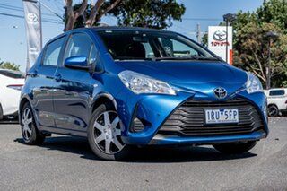2017 Toyota Yaris NCP130R MY17 Ascent Tidal Blue 5 Speed Manual Hatchback.