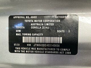 2021 Toyota Corolla Mzea12R Ascent Sport Silver Continuous Variable Hatchback