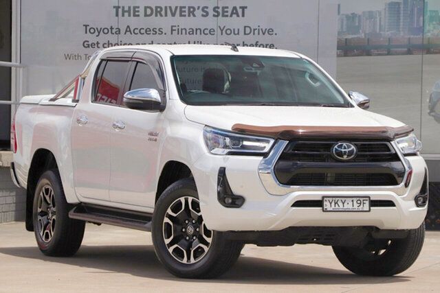 Pre-Owned Toyota Hilux GUN126R SR5 Double Cab Guildford, 2021 Toyota Hilux GUN126R SR5 Double Cab Crystal Pearl 6 Speed Sports Automatic Utility