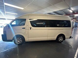 2007 Toyota HiAce KDH223R Commuter High Roof Super LWB White 5 Speed Manual Bus.