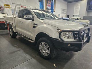 2014 Ford Ranger PX XL 3.2 (4x4) White 6 Speed Automatic Cab Chassis