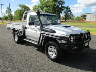 2021 Toyota Landcruiser VDJ79R GXL Silver Pearl 5 Speed Manual Cab Chassis.
