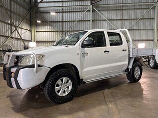 2011 Toyota Hilux KUN26R MY10 SR White 5 Speed Manual Cab Chassis.