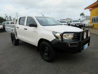 2019 Toyota Hilux GUN125R Workmate White 6 Speed Sports Automatic Dual Cab.