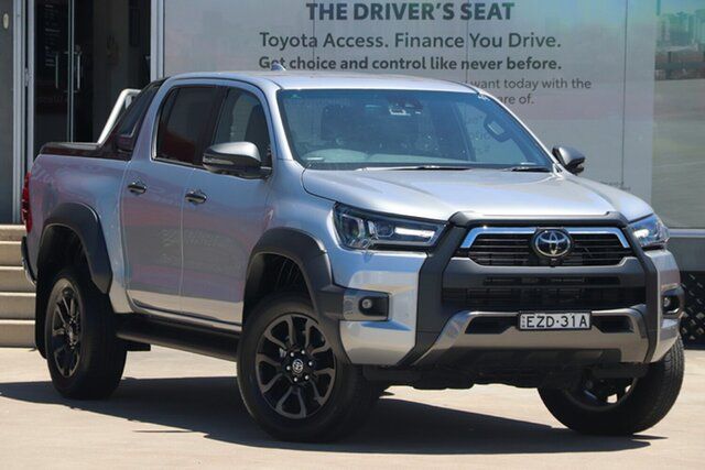 Pre-Owned Toyota Hilux GUN126R Rogue Double Cab Guildford, 2023 Toyota Hilux GUN126R Rogue Double Cab Silver Sky 6 Speed Sports Automatic Utility