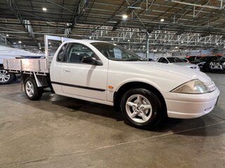 2001 Ford Falcon AU II XL Super Cab White 4 Speed Automatic Cab Chassis.