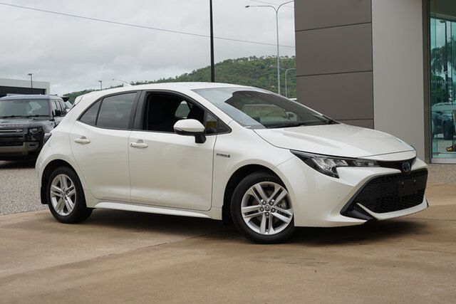 Used Toyota Corolla ZWE211R SX E-CVT Hybrid Townsville, 2019 Toyota Corolla ZWE211R SX E-CVT Hybrid White 10 Speed Constant Variable Hatchback
