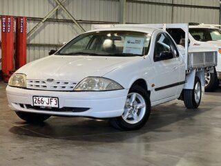 2001 Ford Falcon AU II XL Super Cab White 4 Speed Automatic Cab Chassis.
