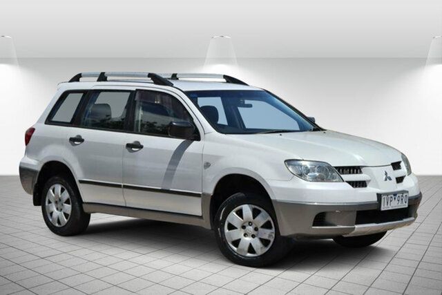 Used Mitsubishi Outlander ZE LS Oakleigh South, 2004 Mitsubishi Outlander ZE LS White 4 Speed Auto Sports Mode Wagon