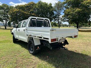 2017 Toyota Hilux GUN126R SR (4x4) White 6 Speed Automatic Dual Cab Chassis.