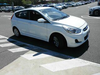 2016 Hyundai Accent RB4 MY16 Active White 6 Speed Manual Hatchback.