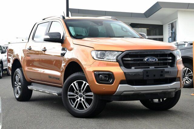 Used Ford Ranger PX MkIII 2021.75MY Wildtrak North Lakes, 2022 Ford Ranger PX MkIII 2021.75MY Wildtrak Orange 10 Speed Sports Automatic Double Cab Pick Up