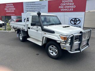 2018 Toyota Landcruiser VDJ79R GXL French Vanilla 5 Speed Manual Cab Chassis.