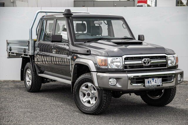 Pre-Owned Toyota Landcruiser VDJ79R GXL Double Cab Keysborough, 2021 Toyota Landcruiser VDJ79R GXL Double Cab Grey 5 Speed Manual Cab Chassis