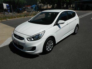 2016 Hyundai Accent RB4 MY16 Active White 6 Speed Manual Hatchback.