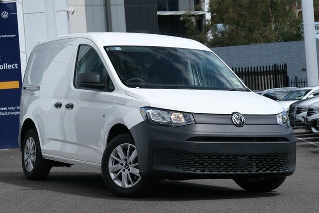 New Volkswagen Caddy SKN MY23 TSI220 Cargo SWB DSG Port Melbourne, 2023 Volkswagen Caddy SKN MY23 TSI220 Cargo SWB DSG Candy White 7 Speed Sports Automatic Dual Clutch