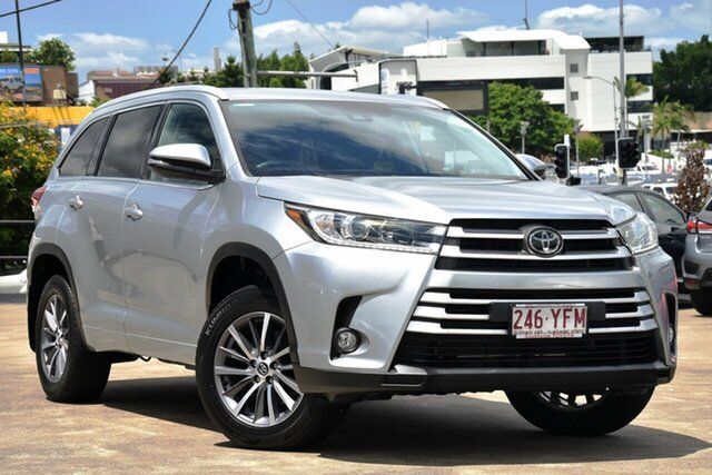 Pre-Owned Toyota Kluger GSU50R GXL 2WD Woolloongabba, 2018 Toyota Kluger GSU50R GXL 2WD Silver Storm 8 Speed Sports Automatic Wagon