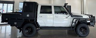 2021 Toyota Landcruiser VDJ79R GXL Double Cab White 5 Speed Manual Cab Chassis.