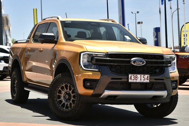 Demo Ford Ranger PY 2024.00MY Wildtrak Toowoomba, 2023 Ford Ranger PY 2024.00MY Wildtrak Luxe Yellow 10 Speed Sports Automatic Double Cab Pick Up