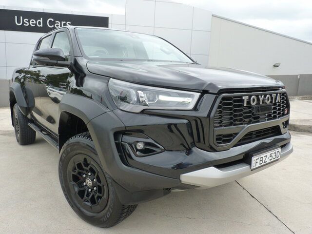 Pre-Owned Toyota Hilux GUN126R GR Sport Double Cab Blacktown, 2023 Toyota Hilux GUN126R GR Sport Double Cab Eclipse Black 6 Speed Sports Automatic Utility