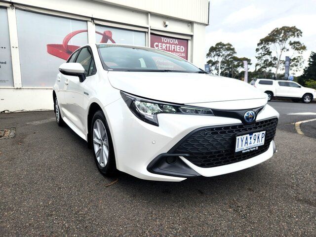 Pre-Owned Toyota Corolla ZWE219R Ascent Sport E-CVT Hybrid Ferntree Gully, 2023 Toyota Corolla ZWE219R Ascent Sport E-CVT Hybrid Glacier White 10 Speed Constant Variable