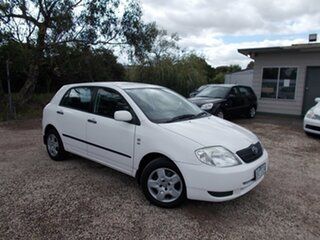 2003 Toyota Corolla ZZE122R Ascent White 4 Speed Automatic Hatchback.