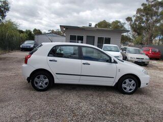 2003 Toyota Corolla ZZE122R Ascent White 4 Speed Automatic Hatchback.