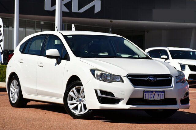 Used Subaru Impreza G4 MY16 2.0i Lineartronic AWD Rockingham, 2016 Subaru Impreza G4 MY16 2.0i Lineartronic AWD White 6 Speed Constant Variable Hatchback