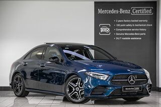 2022 Mercedes-Benz A-Class V177 803MY A180 DCT Denim Blue 7 Speed Sports Automatic Dual Clutch Sedan