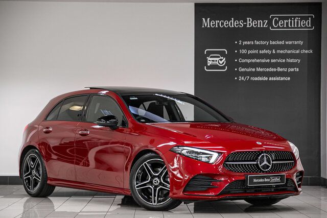 Certified Pre-Owned Mercedes-Benz A-Class W177 802MY A180 DCT Narre Warren, 2022 Mercedes-Benz A-Class W177 802MY A180 DCT Patagonia Red 7 Speed Sports Automatic Dual Clutch