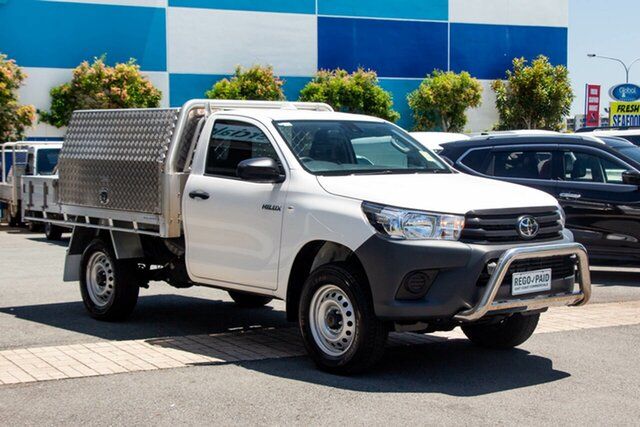 Used Toyota Hilux GUN135R Workmate 4x2 Hi-Rider Robina, 2022 Toyota Hilux GUN135R Workmate 4x2 Hi-Rider White 6 speed Manual Cab Chassis